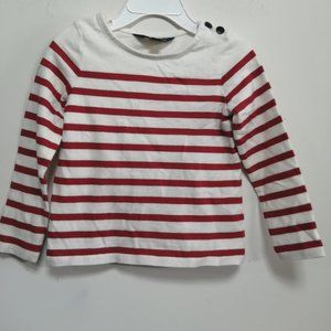 BNWT Polo by Ralph Lauren Girls Long Sleeves Stripes (Red/white) Size 3/3T
